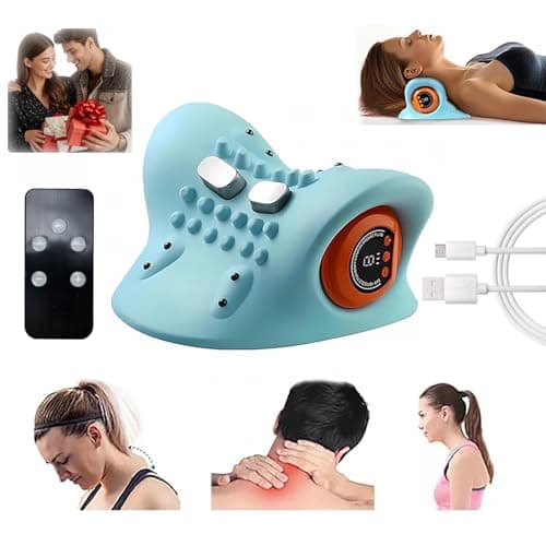 Yennix 2026 Neck Massager, 26ยฐ Angle Cervical Traction Device with Heat